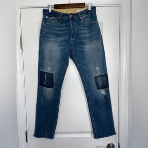 Rag & Bone Rosa Distressed
Patchwork Boyfriend Jeans - Ito Wash - Size 28
